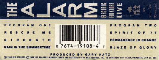 The Alarm : Electric Folklore Live (Cass, Album, Dol)