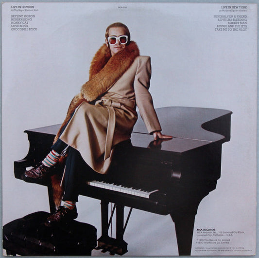Elton John : Here And There (LP, Album, Glo)