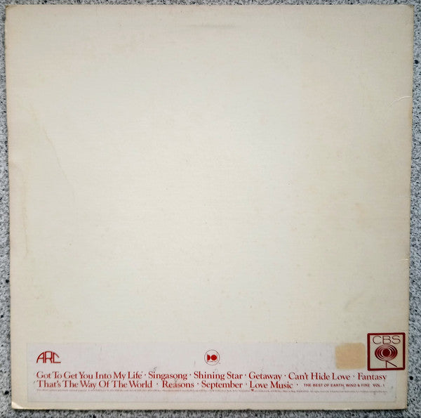 Earth, Wind & Fire : The Best Of Earth Wind & Fire Vol. I (LP, Comp, Pic)
