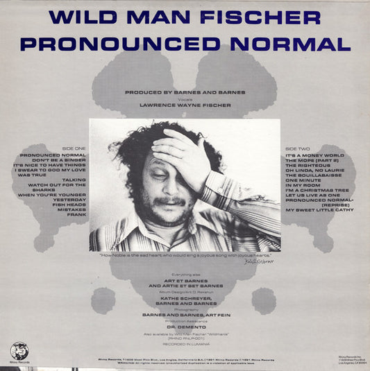 Wild Man Fischer : Pronounced Normal (LP, Album)