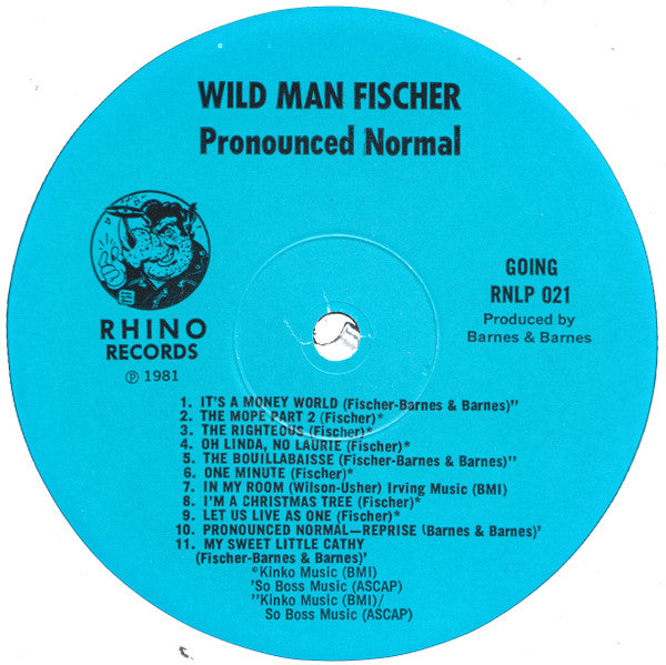 Wild Man Fischer : Pronounced Normal (LP, Album)