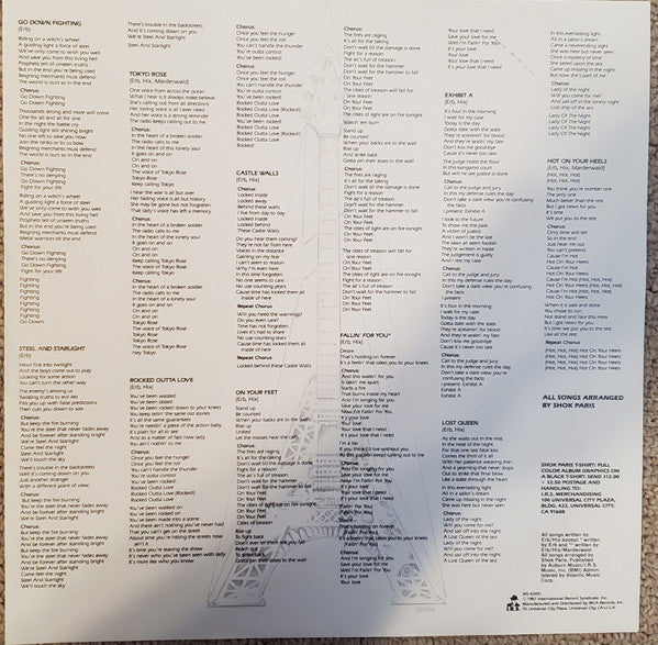 Shok Paris : Steel And Starlight (LP, Album, Pin)