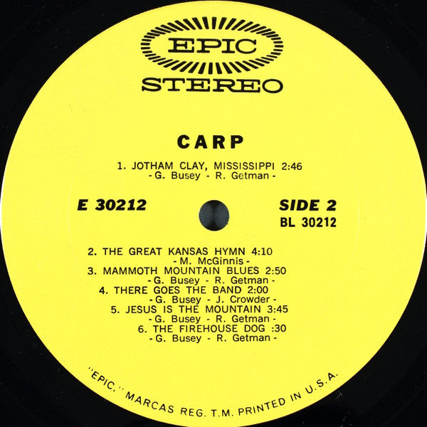 Carp : Carp (LP, Album)