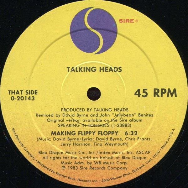Talking Heads : Slippery People / Making Flippy Floppy (Remixes) (12", Maxi, SRC)
