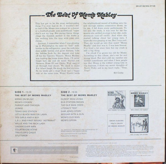 Moms Mabley : The Best Of Moms Mabley (LP, Comp)