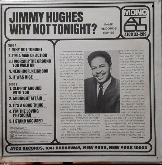 Jimmy Hughes : Why Not Tonight? (LP, Album, Comp, Mono, CT)