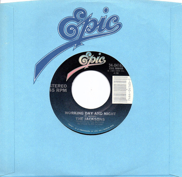 Michael Jackson, The Jacksons : P.Y.T. (Pretty Young Thing) / Working Day And Night (7", Single, Styrene, Pit)