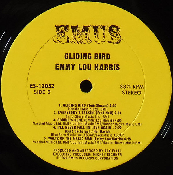 Emmy Lou Harris* : Gliding Bird (LP, Album, RE)