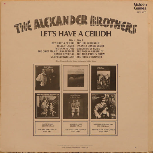 The Alexander Brothers : Let's Have A Ceilidh (LP, Mono)