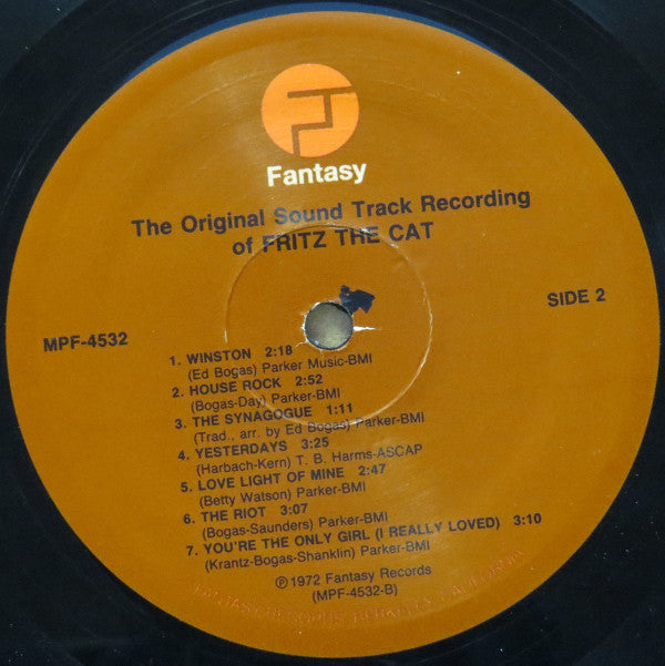 Various : Fritz The Cat (Original Soundtrack Recording) (LP, Album, RE)