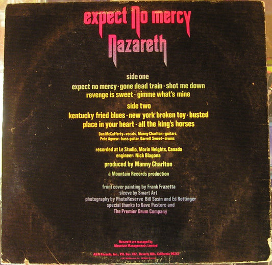 Nazareth (2) : Expect No Mercy (LP, Album, Ter)