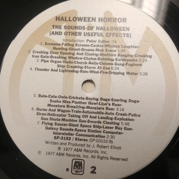 J. Robert Elliot : Halloween Horrors: The Sounds Of Halloween (And Other Useful Effects) (LP, Album, R -)
