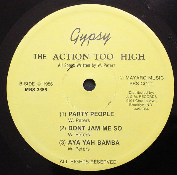 Gypsy : The Action Too High (LP, Album, Yel)