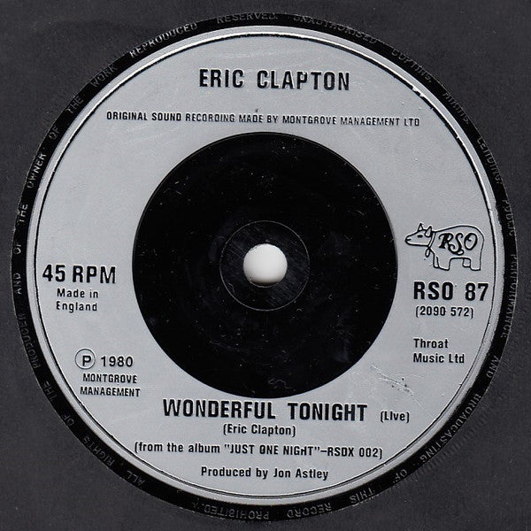 Derek & The Dominos / Eric Clapton : Layla / Wonderful Tonight (Live Version) (7", Single)