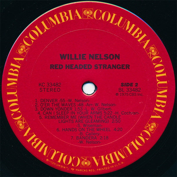 Willie Nelson : Red Headed Stranger (LP, Album, Pit)
