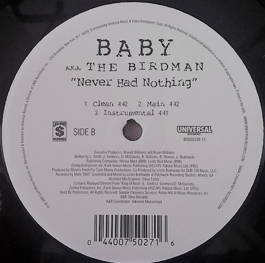 Baby (2) A.K.A. The Birdman* : Baby You Can Do It (12")