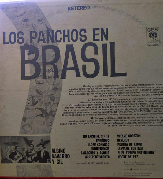 Trio Los Panchos : Los Panchos En Brasil (LP)
