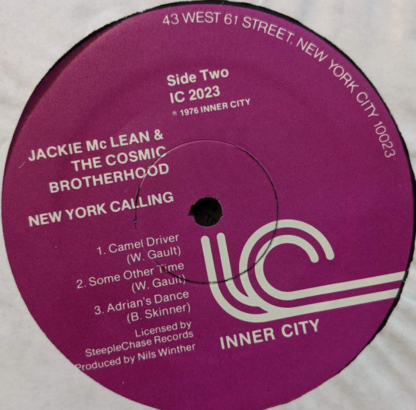 Jackie McLean & The Cosmic Brotherhood : New York Calling (LP, Album, RE)