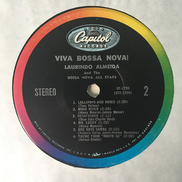 Laurindo Almeida & The Bossa Nova All Stars : Viva Bossa Nova! (LP, Album, Los)