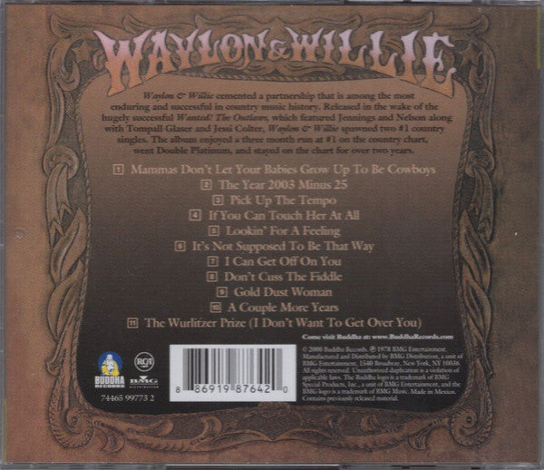 Waylon Jennings & Willie Nelson : Waylon & Willie (CD, Album, RE)