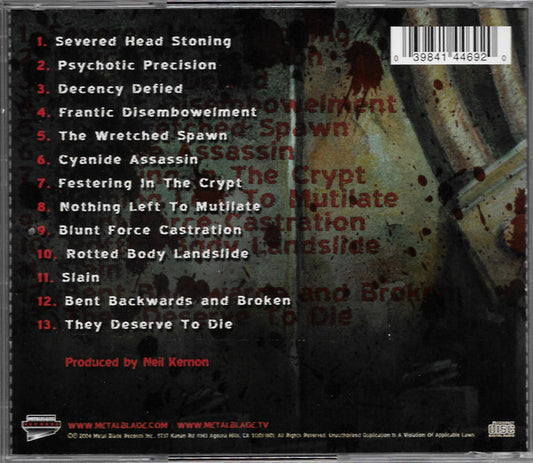 Cannibal Corpse : The Wretched Spawn (CD, Album, RP)