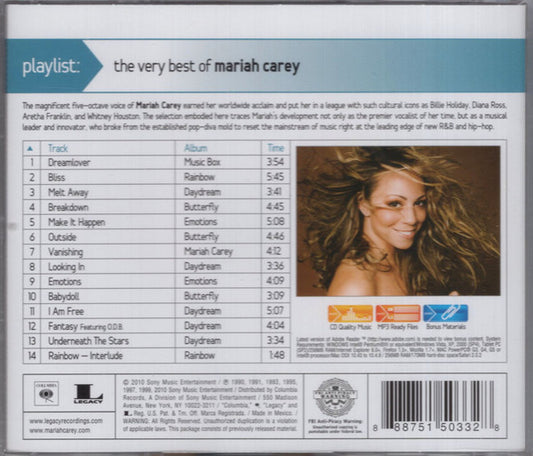 Mariah Carey : Playlist: The Very Best Of Mariah Carey (CD, Comp, Enh, RE, RM)