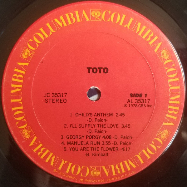 Toto : Toto (LP, Album, Pit)