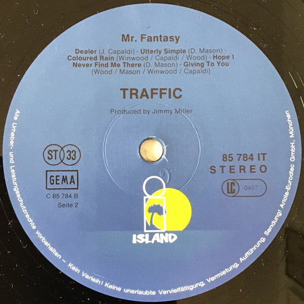 Traffic : Mr. Fantasy (LP, Album, RE)