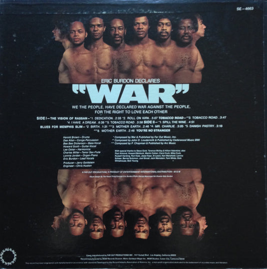 Eric Burdon & War : Eric Burdon Declares "War" (LP, Album, MGM)