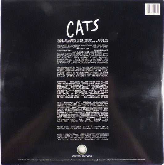 Andrew Lloyd Webber : Cats: Original London Cast Recording (2xLP, Album, Win)