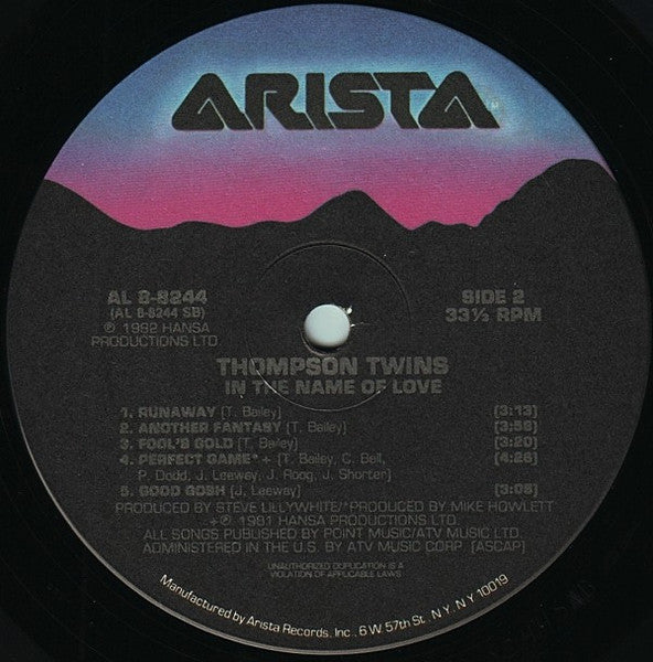 Thompson Twins : In The Name Of Love (LP, Album, RE, Ind)