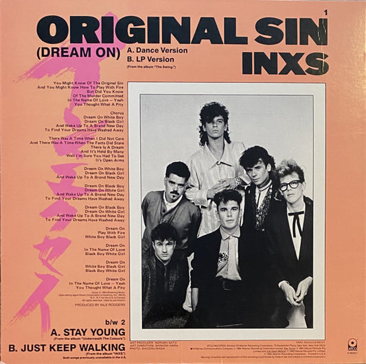 INXS : Original Sin (Dream On) (12", Single, Spe)