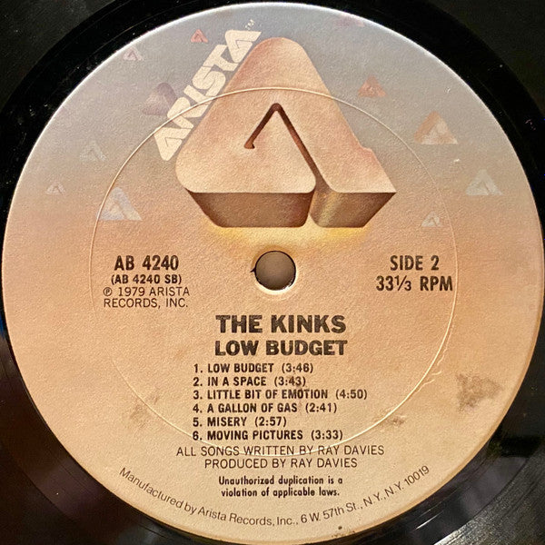 The Kinks : Low Budget (LP, Album, Club, Pit)