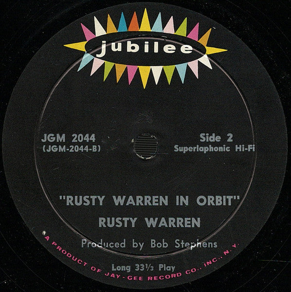 Rusty Warren : Rusty Warren In Orbit (LP, Album, Mono)