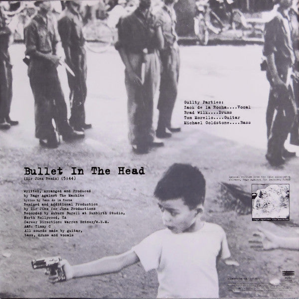 Rage Against The Machine : Bullet In The Head (12", Single, Ltd, Promo)