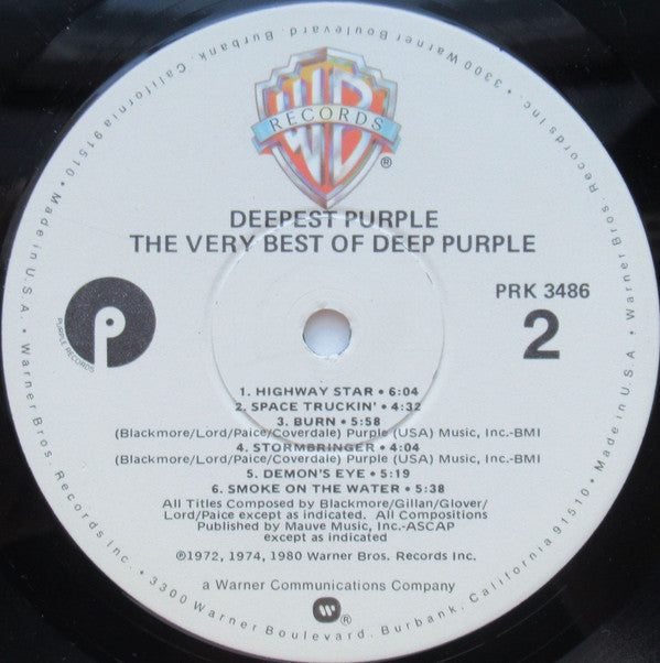 Deep Purple : Deepest Purple : The Very Best Of Deep Purple (LP, Comp)