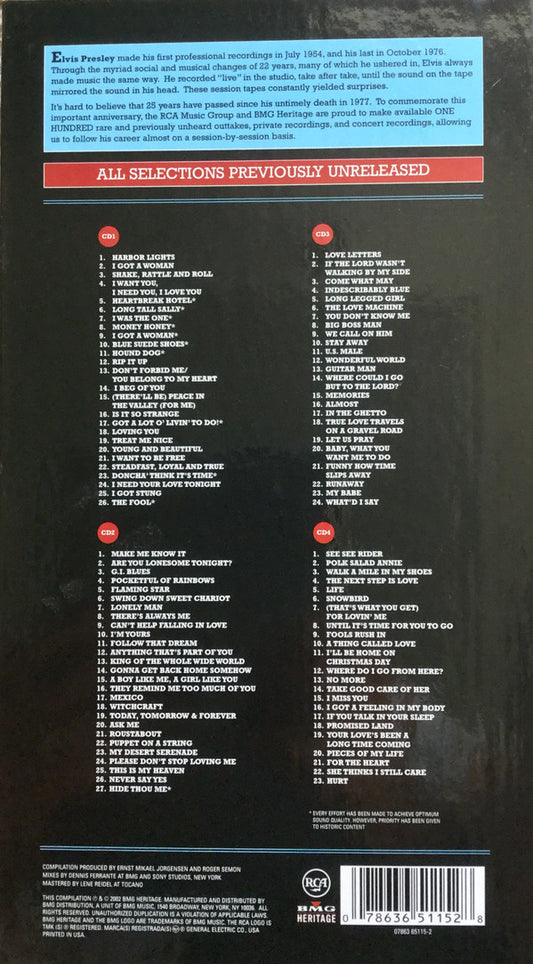 Elvis* : Today, Tomorrow & Forever (4xCD, Comp, RM + Box)