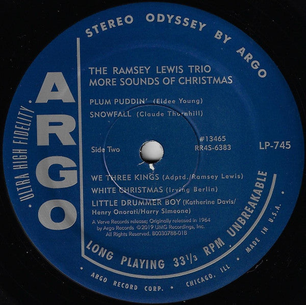 The Ramsey Lewis Trio : More Sounds Of Christmas (LP, Album, RE, 180)
