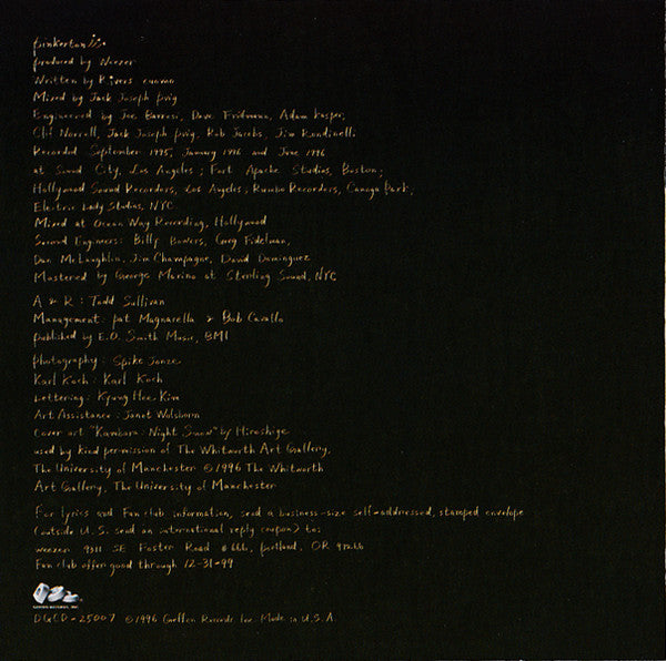 Weezer : Pinkerton (CD, Album, RE)