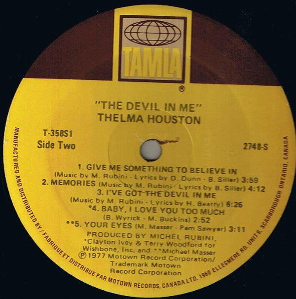 Thelma Houston : The Devil In Me (LP, Album)