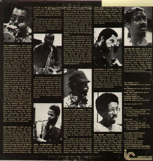 Nat Adderley Septet : Don't Look Back (LP, Album)