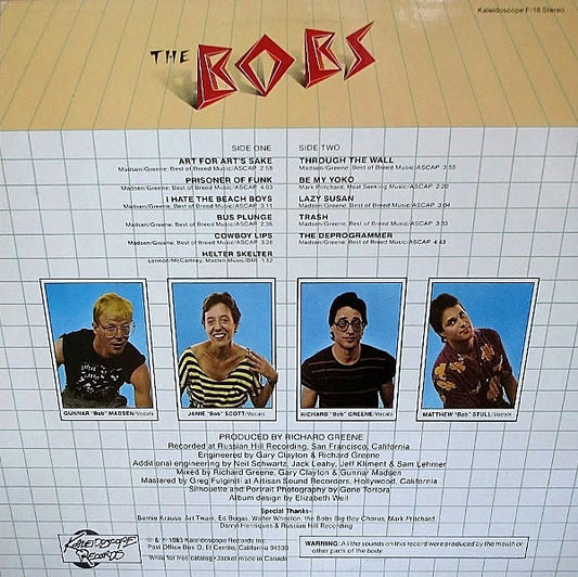 The Bobs : The Bobs (LP, Album)