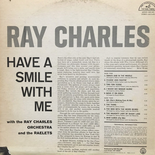 Ray Charles : Have A Smile With Me (LP, Album)