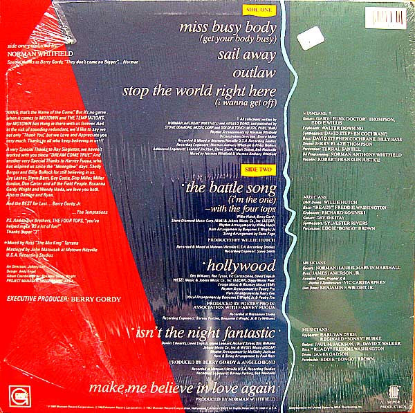 The Temptations : Back To Basics (LP, Album)