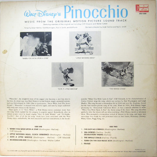 Various : Walt Disney's Pinocchio (LP, Album, RE, RP)