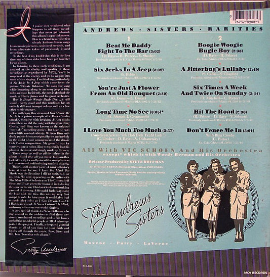 The Andrews Sisters : Rarities (LP, Comp, Pin)
