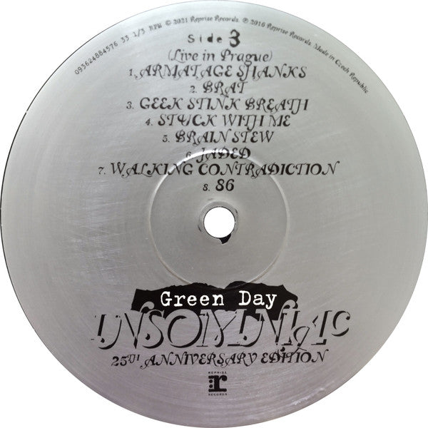 Green Day : Insomniac (LP, Album, RE + LP, S/Sided, Etch + Dlx, Ltd, 25t)