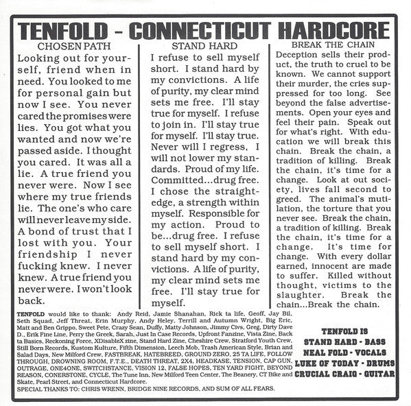 Tenfold (2) / Sum Of All Fears : Tenfold / Sum Of All Fears (7", Num)
