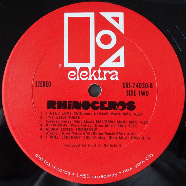 Rhinoceros (2) : Rhinoceros (LP, Album, Pit)