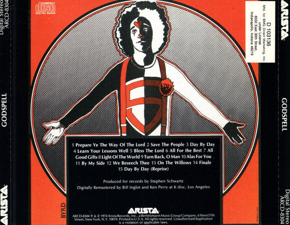 "Godspell" Original Cast : Godspell (CD, Album, Club, RE)